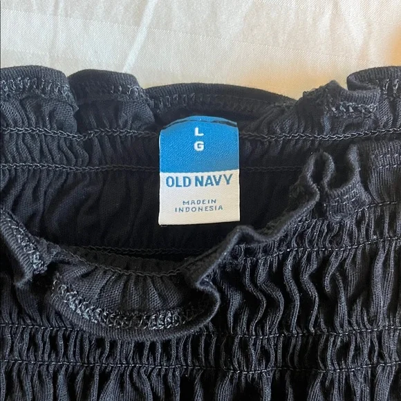 Old Navy Black Ruffled Tank Top - Picture 2 of 2